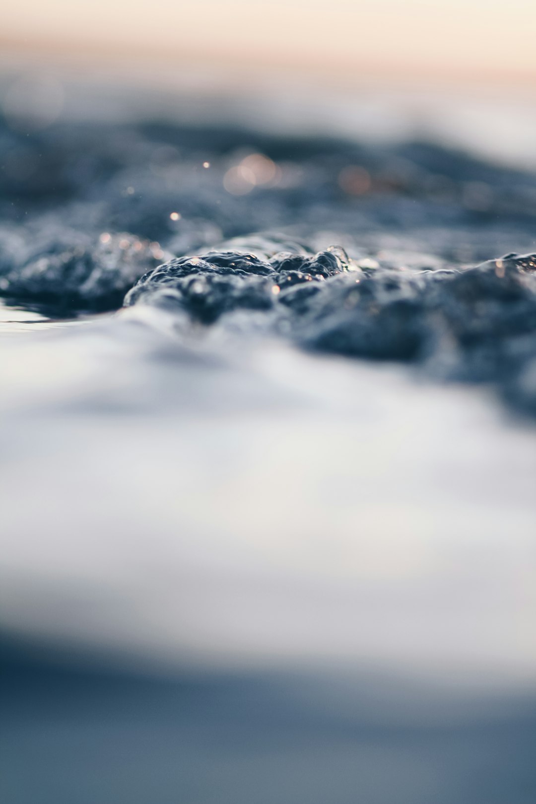 Close-up of serene water surface with gentle waves